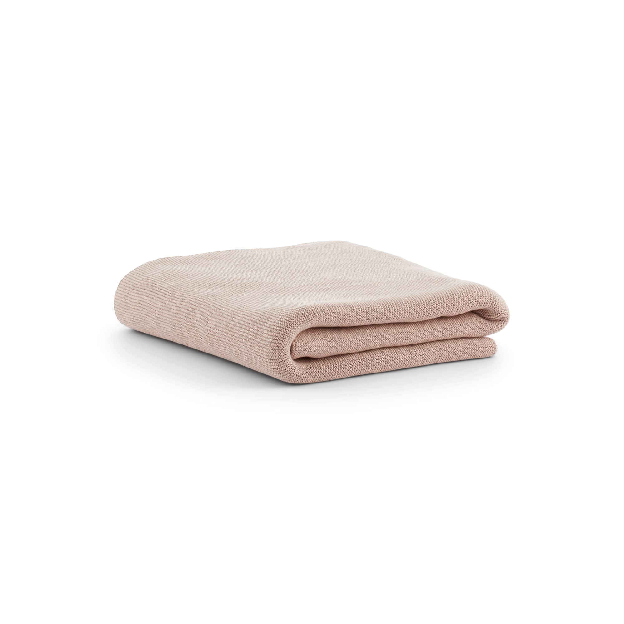 ORGANIC LIGHTWEIGHT KNITTED THROW BLUSH